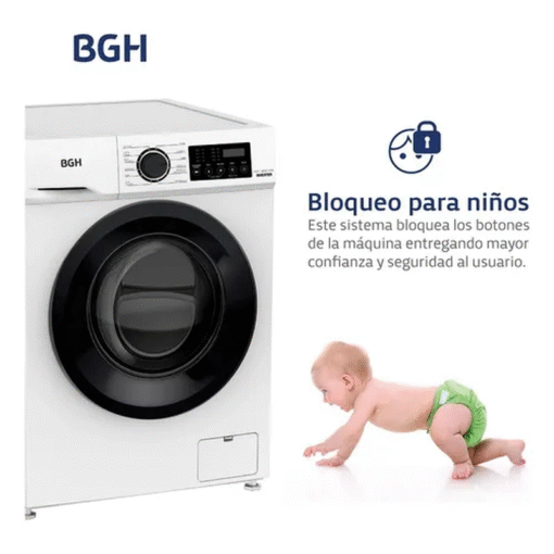 Lavarropas 6kg BGH Automático Inverter Blanco Bwfi06w24ar - Image 3