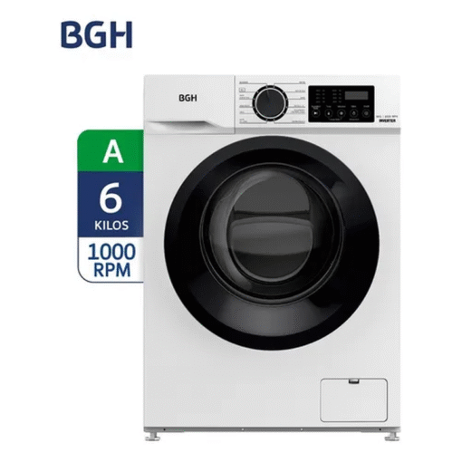Lavarropas 6kg BGH Automático Inverter Blanco Bwfi06w24ar