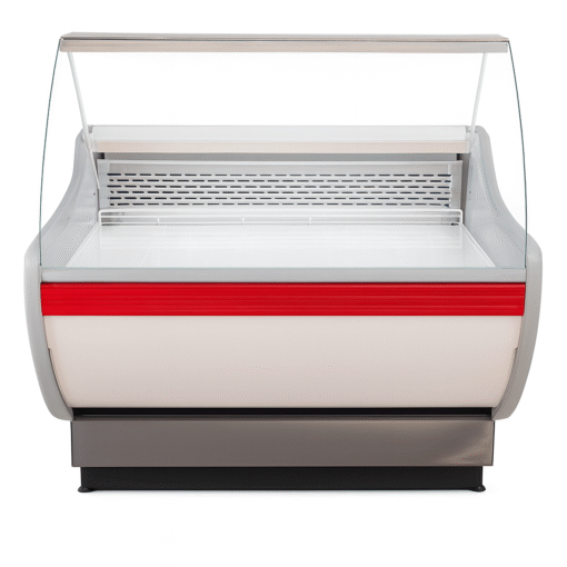 Heladera Exhibidora Batea 125 Con Vidrio Curvo P/ Carniceria